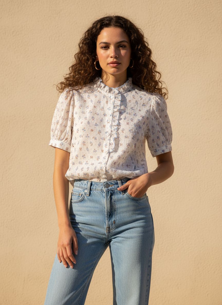 The Abigail Ditsy Print Blouse