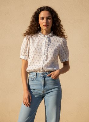 The Abigail Ditsy Print Blouse
