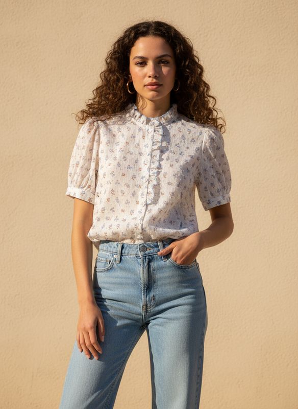The Abigail Ditsy Print Blouse