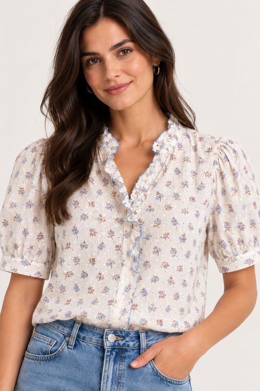 The Abigail Ditsy Print Blouse