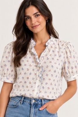 The Abigail Ditsy Print Blouse