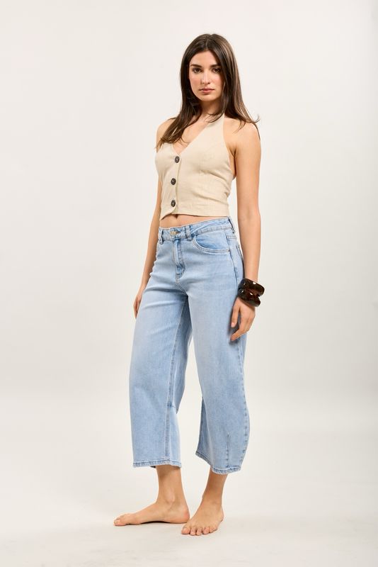 Toxik Light Wash Crop Barrel Jeans