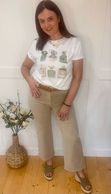 The Cute Perfume Bottle T Shirt In Khaki