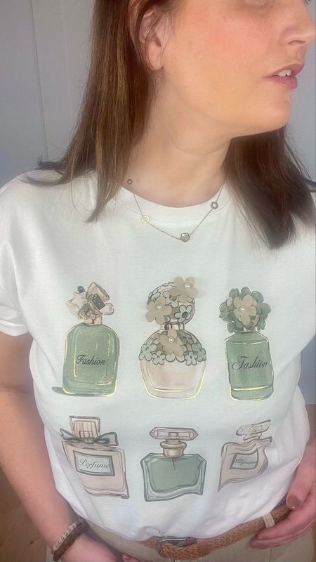 The Cute Perfume Bottle T Shirt In Khaki