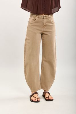 Toxik Light Taupe Barrel Jeans