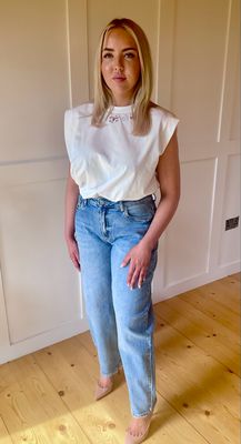The Amelia White T Shirt With Floral Tapestry Detailing