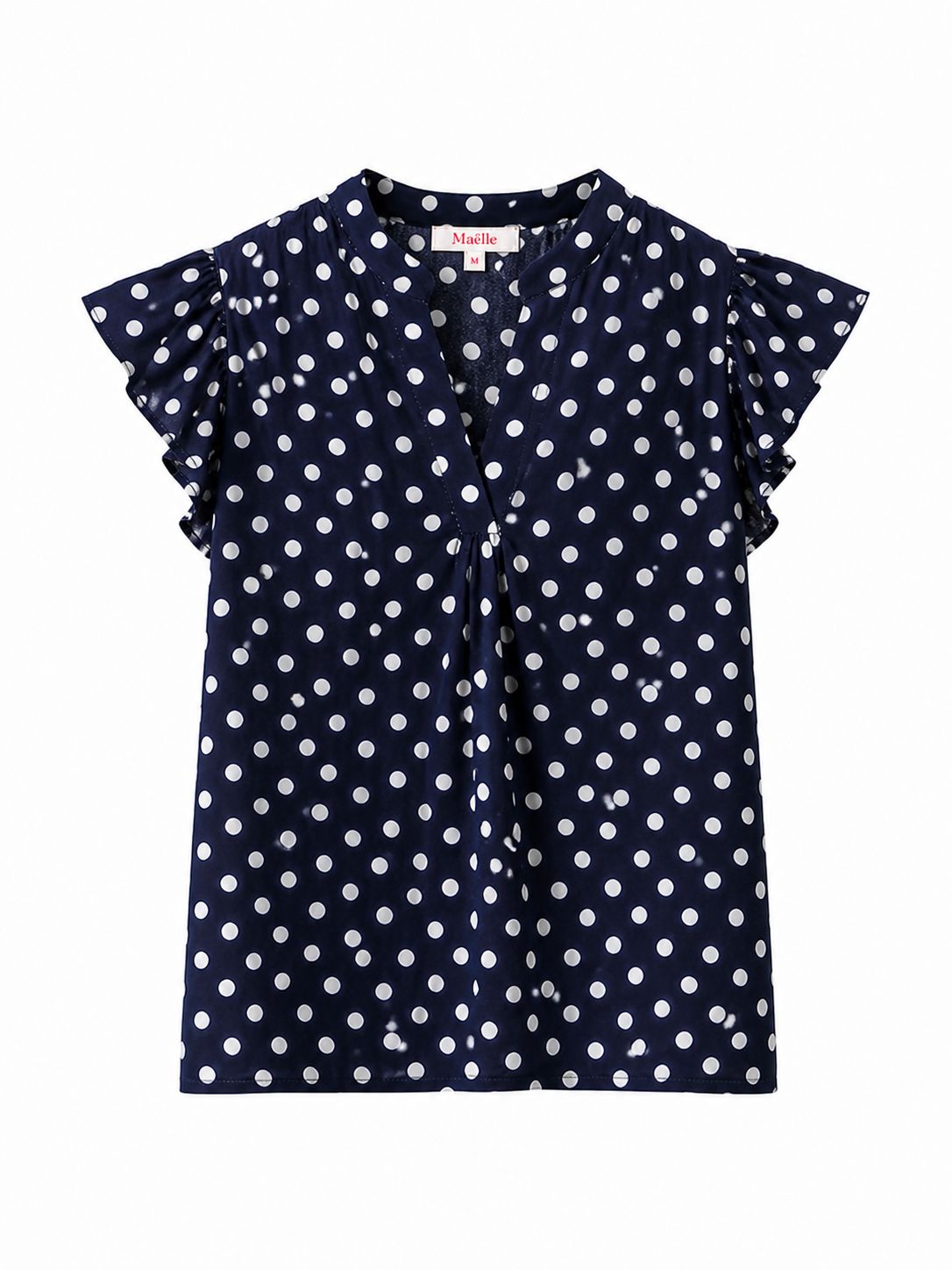 The Polka Dot Blouse In Navy