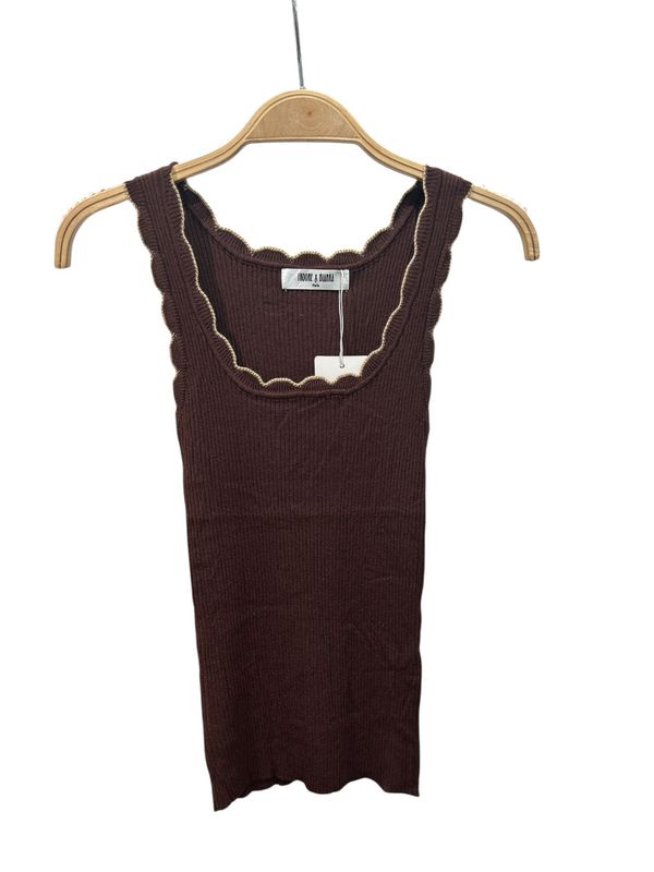 The Abbie Vest In Chocolate Brown