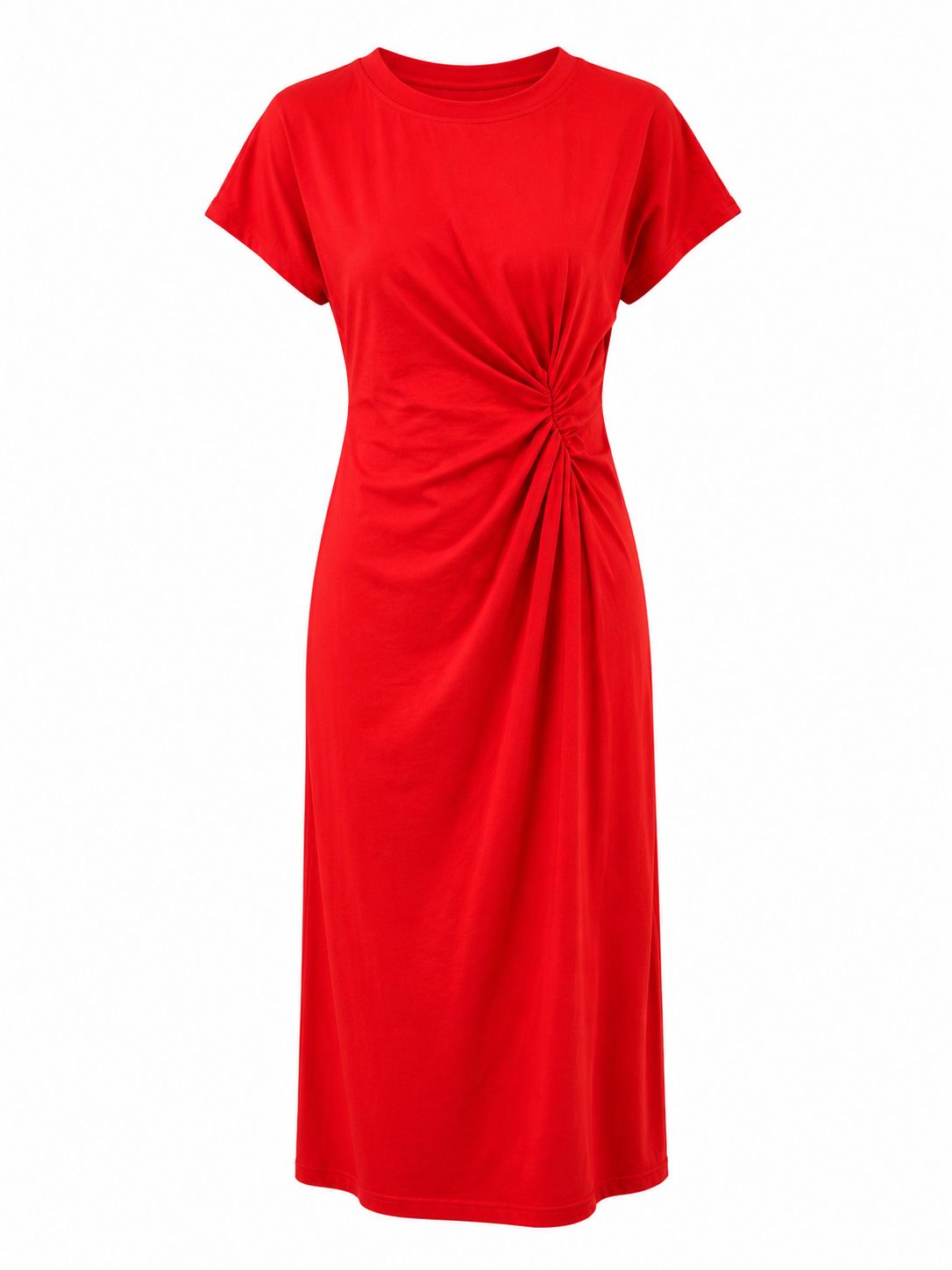 Scarlet Twist Midi Dress
