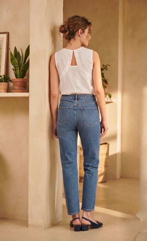 The Shelly Embroidered Top In White