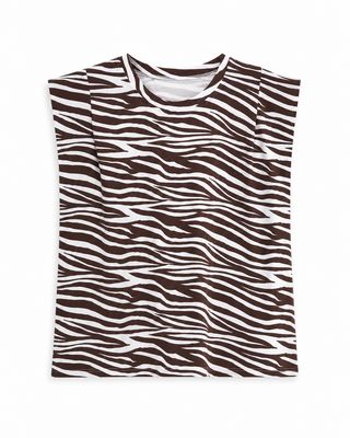 The Shiloh Zebra Print Shoulder Top