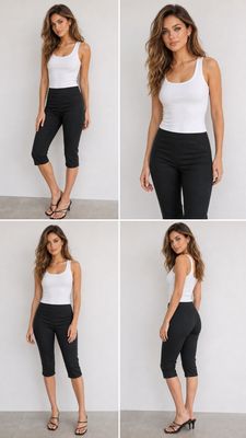 The Jodi Capri Pants in Black