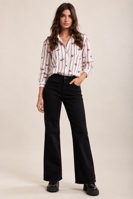 The Florence Floral Stripe Embroidered Shirt
