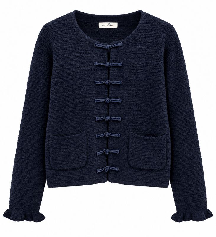 The Darcy Navy Textured Jacket