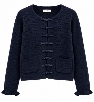 The Darcy Navy Textured Jacket