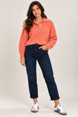 The Chelsea Soft Knit Jumper In Coral