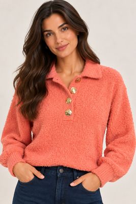 The Chelsea Soft Knit Jumper In Coral