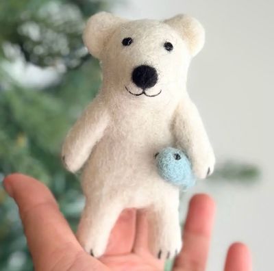 Eisbär Fingerpuppe
