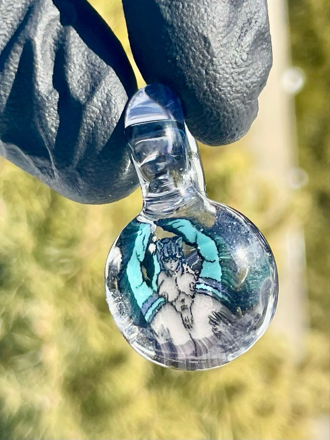 Spicy CFL pendant Firefox glass