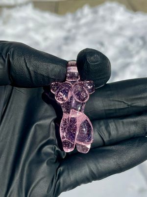 Pink lollipop mini babe pendant dom greco glass