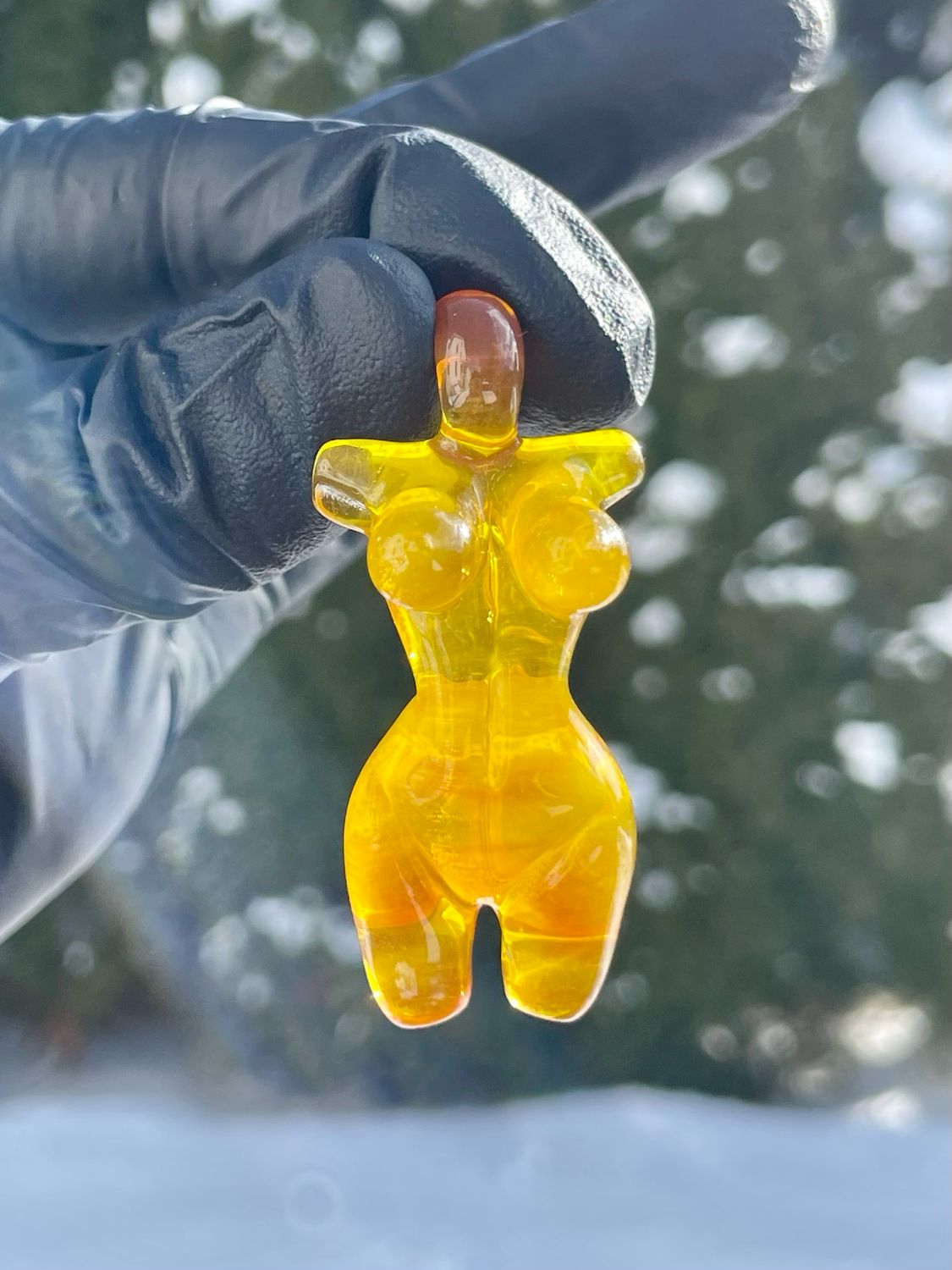 Tag yellow mini babe pendant dom greco glass