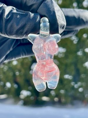 Ice blue mini babe pendant dom greco glass