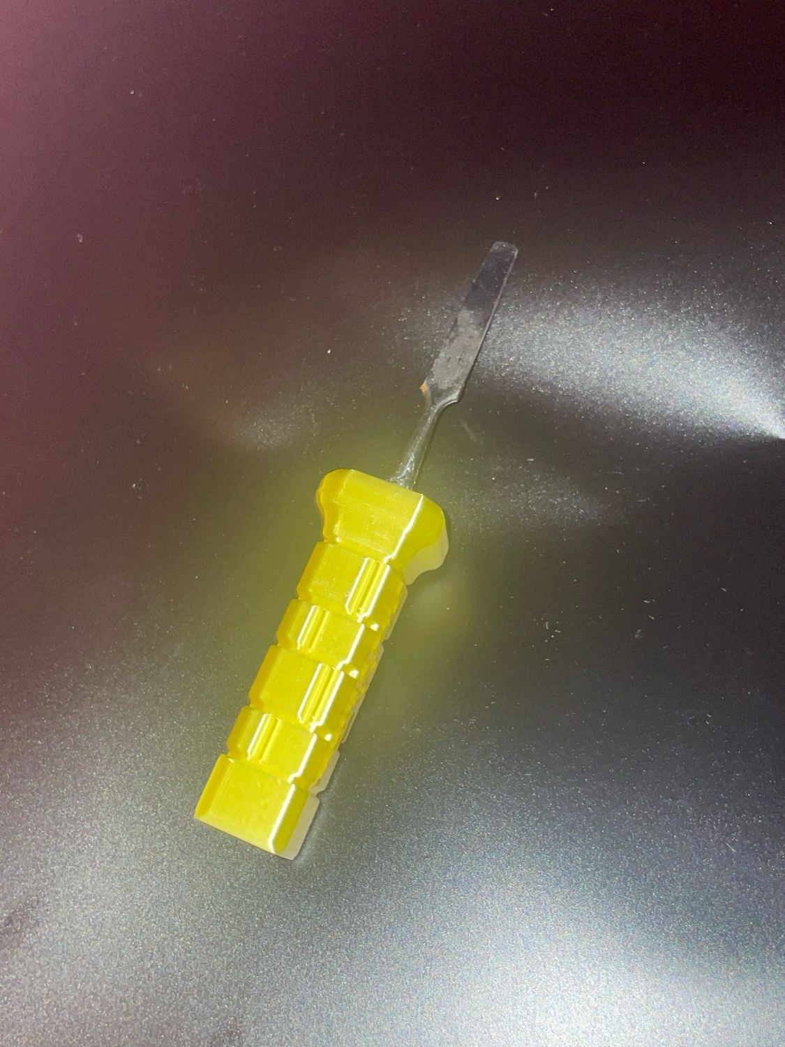 Yellow 3d printed bythebrick dab tool