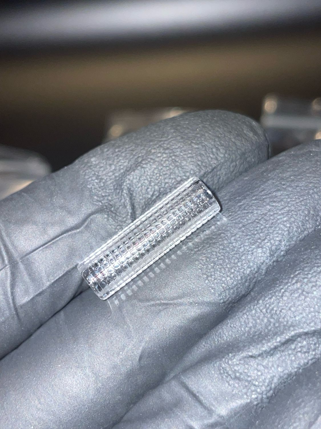 Hollow quartz pillar 6mm 19mm long-0156