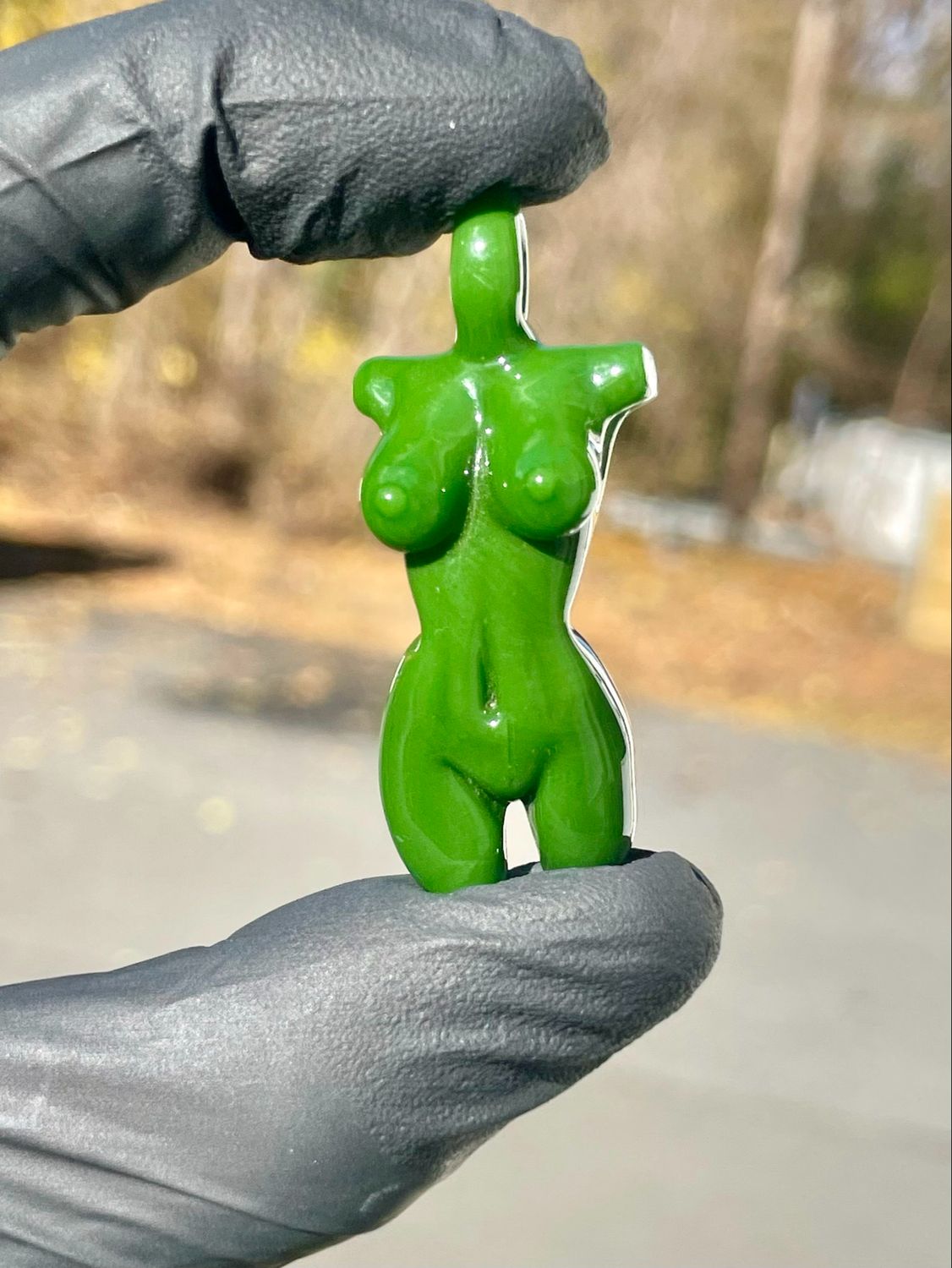 Shamrock green mini babe pendant dom greco 