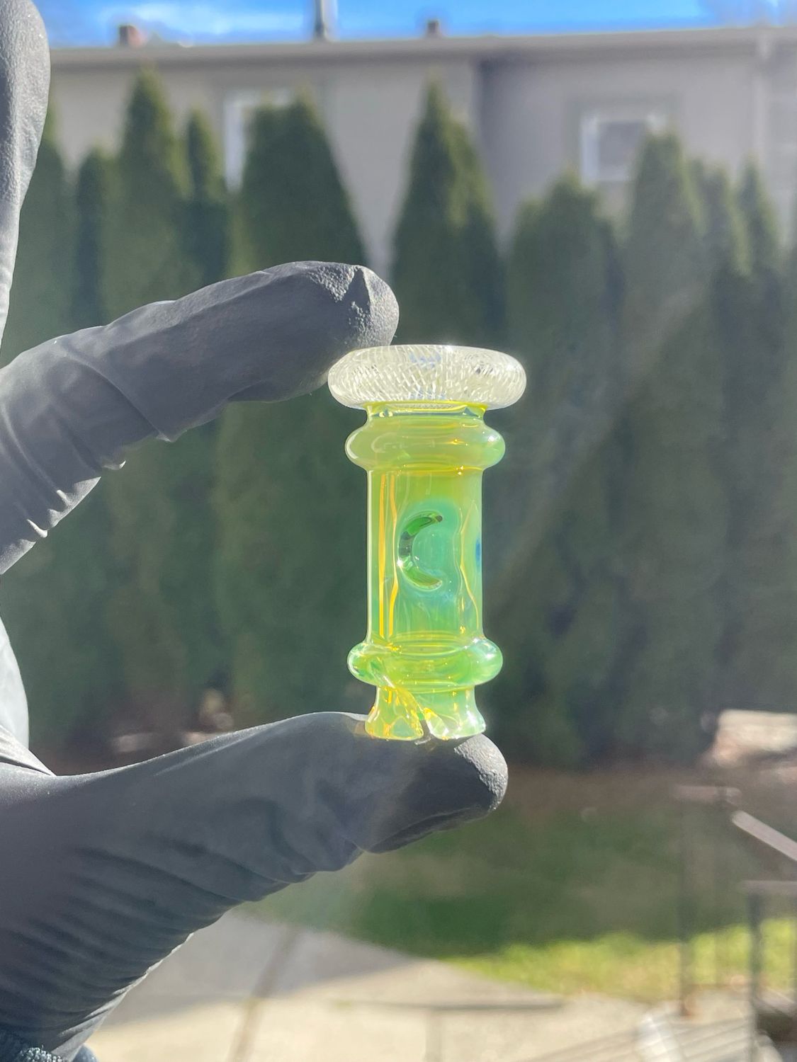 Blue soldier art puffco pivot top green—0187