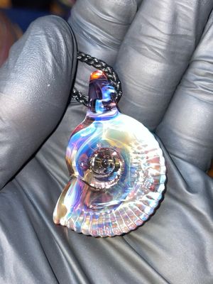 Ammonite pendant rainbow beerglass #5
