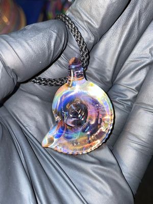 Ammonite pendant rainbow beerglass #2