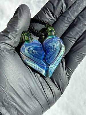 2 halves heart pendant