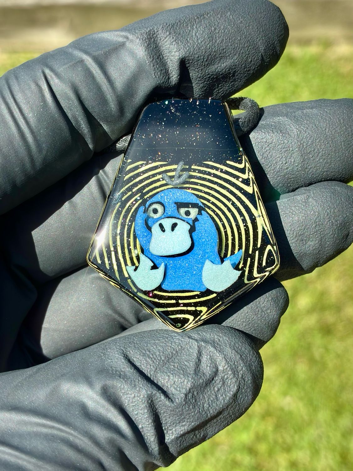 Pokemon Shiny Psyduck pendant 