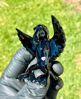Opal Raven desk standing sculpture 