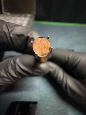 Orange honeycomb Millie pearl UV steve h 6mm