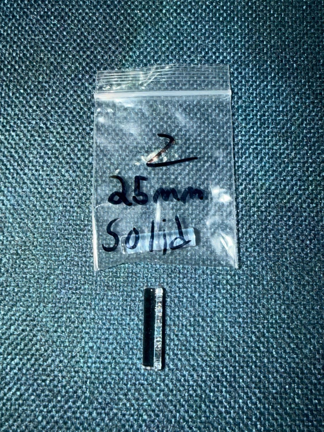 25mm solid quartz pillar 6mm