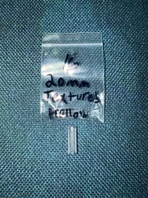 20mm textured hollow quartz pillar 6mm