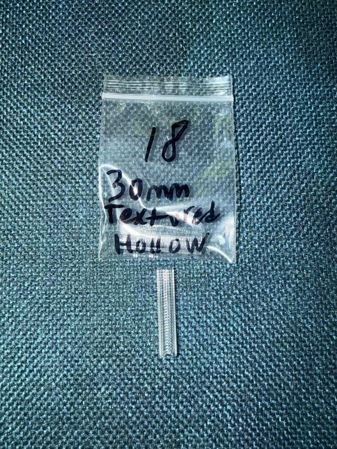 30mm textured hollow quartz pillar 6mm