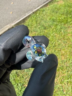Faceted turtle Millie turtle pendant 