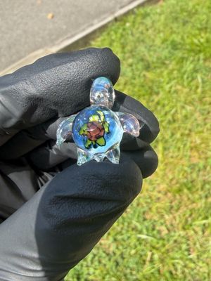 Faceted turtle Millie turtle pendant 