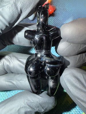 Black cat full body babe pendant 