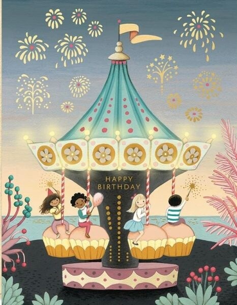 Carousel Birthday Card