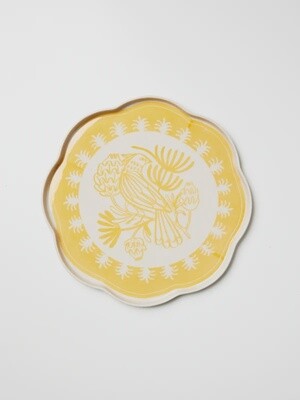 Del Sol Bird Platter Mustard