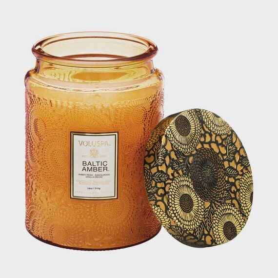 Valuspa 100hour Candle, scent: Baltic Amber