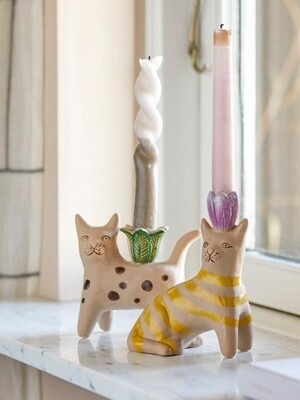 Mamie Cat Candles stick holders set of 2