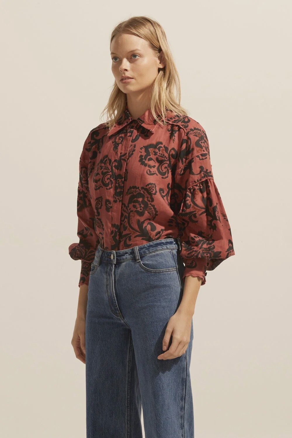 Zoe Top Clay Floral