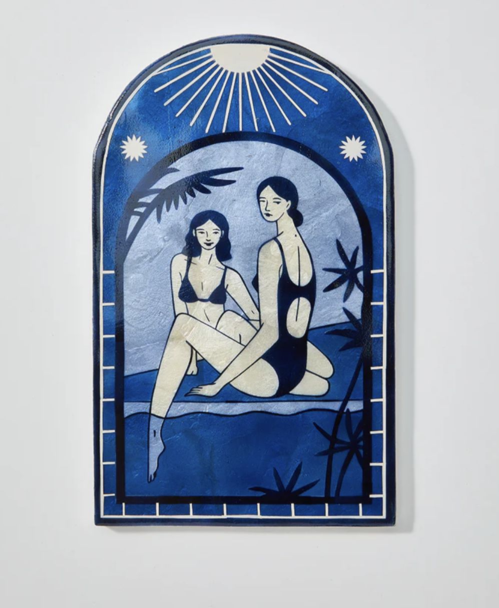 Resort Toe Dip Blue wall tile