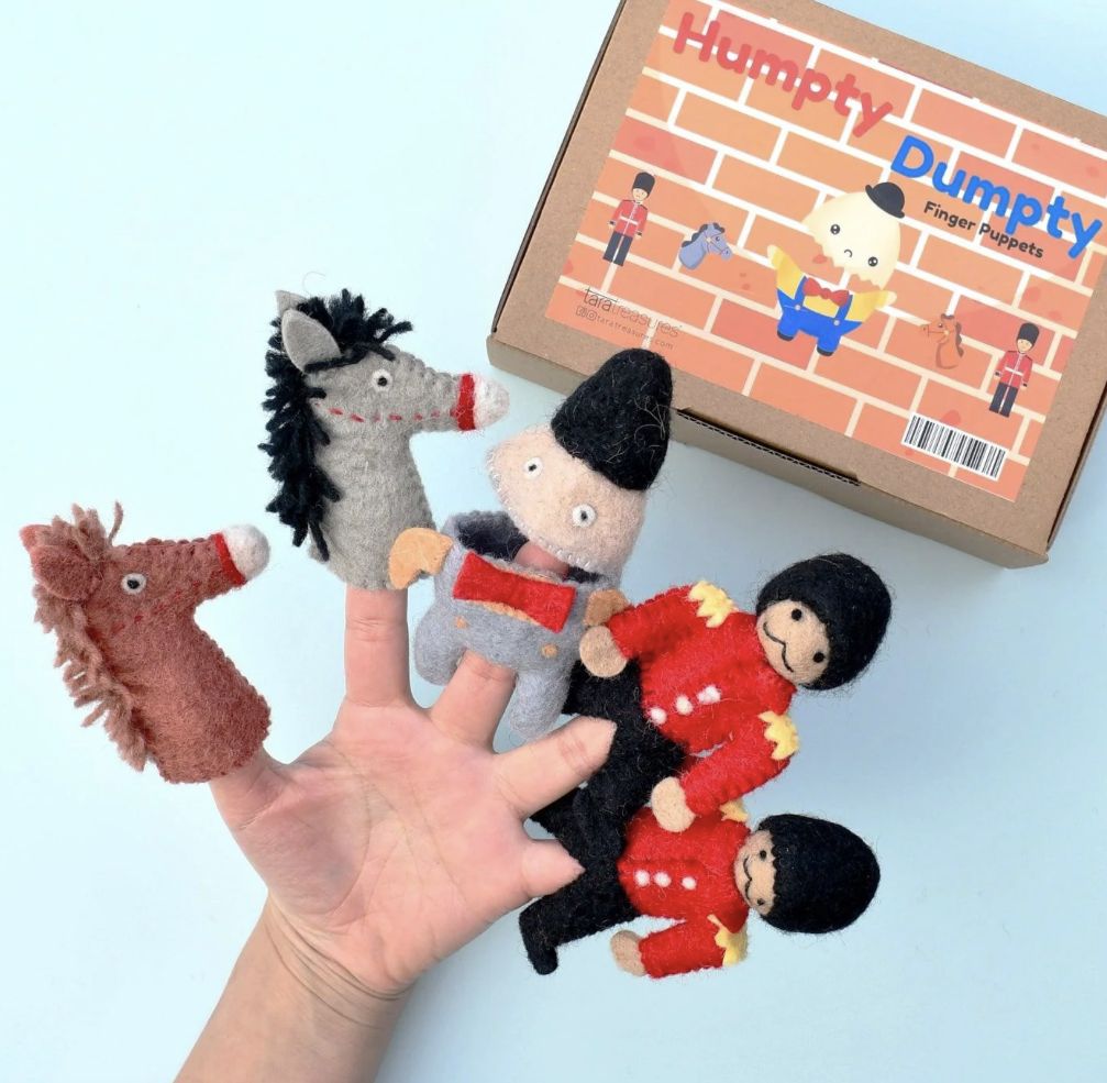 Humpty Dumpty set of 5 felt puppets