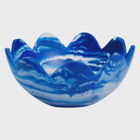 Sage and Clare Petal Bowl, Colour: Lapis/Blue